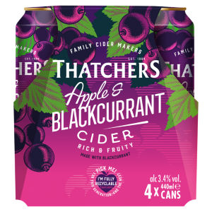 Thatchers Apple & Blackcurrant Cider 4 x 440ml
