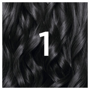 Nutrisse Ultra Crème Dye, Vegan, 1 Black, bold, intense, and glossy hair finish, 100% grey.