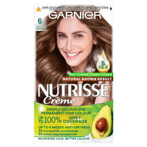 Nutrisse Ultra Crème Vegan Dye, 6 Light Brown: Soft, natural colour with brilliant shine.