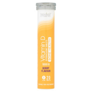 Vitamins Berry Flavour Vitamin D Effervescent Tablets 1 A Day 20 Tablets