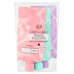 3 Refillable Travel Pouches 90ml