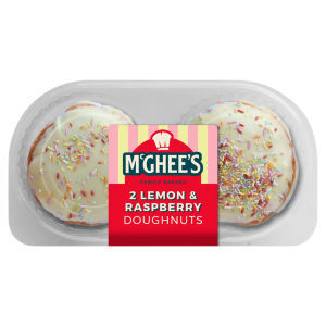 2 Lemon & Raspberry Doughnuts