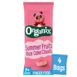 Summer Fruits Rice Cake Clouds Organic Baby Snacks Multipack 4x18g 7 months+