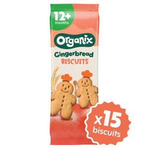Organix Gingerbread Men Biscuits Toddler Snacks 12 months+