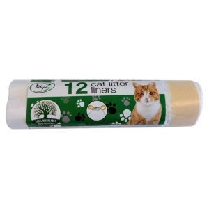 12 Drawstring Cat Litter Liners