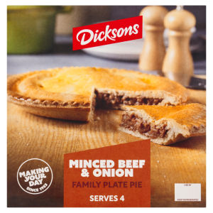 Dicksons Minced Beef and Onion Family Plate Pie 720g
