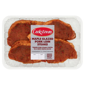 Maple Glazed Pork Loin Steaks 400g