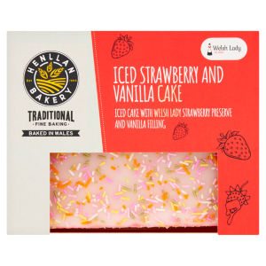 Iced Strawberry and Vanilla Cake