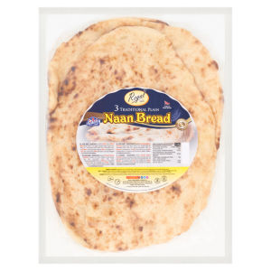 3 Traditional Plain Naan Bread