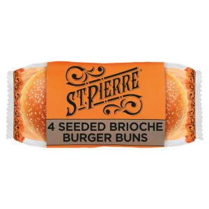 St Pierre Sesame Seeds Brioche Burger Buns 4 Pack