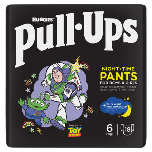 Huggies Pull Ups Training Nappy Pants Unisex Night 2-4Yr Size6 x18