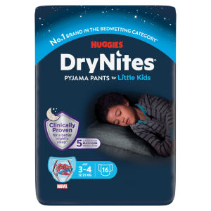 Huggies DryNites Pyjama Pants - Age 3-4 16 Pack