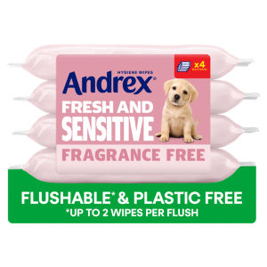 Andrex Fresh & Sensitive Moist Toilet Tissue Flushable* 30x4 Hygiene wipes 