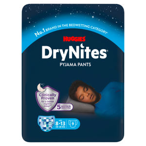 DryNites Bedwetting Pyjama Nappy Pants Boy - Age 8-13 - 9 pants