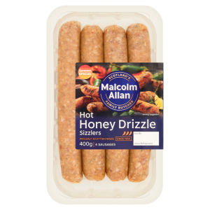 4 Hot Honey Drizzle Sizzlers Sausages 400g