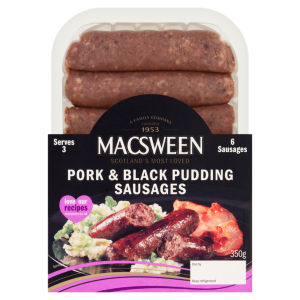 6 Pork & Black Pudding Sausages 350g