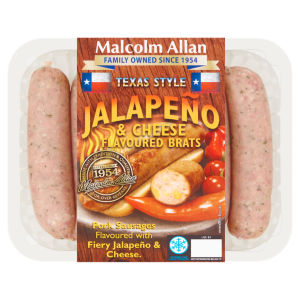 Texas Style Jalapeño & Cheese Flavoured Brats 500g