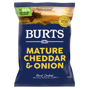 Mature Cheddar & Onion Hand Cooked British Potato Chips 150g