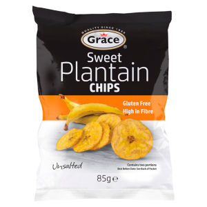Grace Sweet Ripe Plantain Chips Unsalted 85G