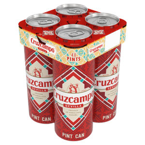 Sevilla Lager Beer 4.4% ABV Pint Cans 4x568ml