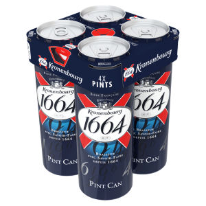 Kronenbourg 1664 Lager Beer - 4 x 568ml Cans
