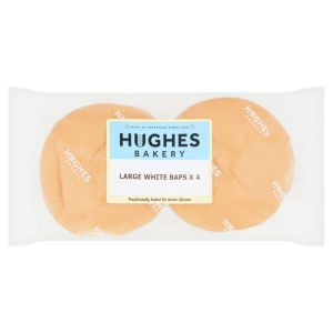 Bakery 4 Large White Baps