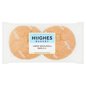 Bakery 4 Large Wholemeal Baps