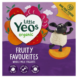 Yeo Valley Organic Little Yeos Fruity Favourites Kids Yogurt 4x85g