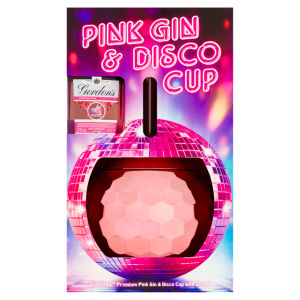Premium Pink & Disco Cup with Straw