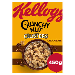 Kellogg's Crunchy Nut Chocolate Clusters Breakfast Cereal 400g