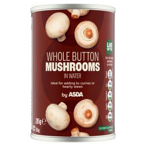 Whole Button Mushrooms in Water 285g