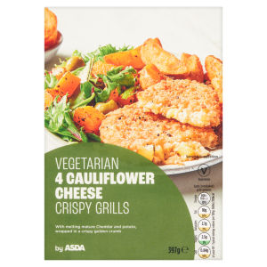 4 Vegetarian Cauliflower Cheese Crispy Grills 397g