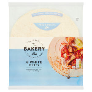 The Bakery 8 White Wraps 488g