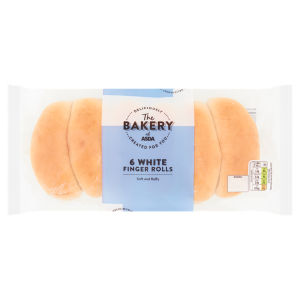 The Bakery 6 White Finger Rolls