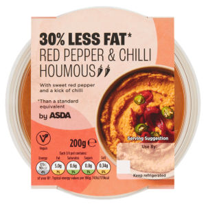 30% Less Fat Red Pepper & Chilli Houmous 200g