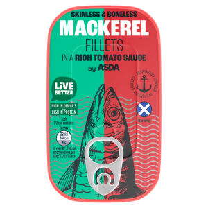 Skinless & Boneless Mackerel Fillets in a Rich Tomato Sauce 125g