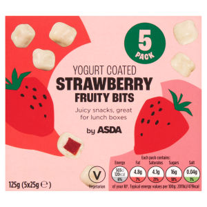 Yogurt Coated Strawberry Fruity Bits 5 x 25g (125g)