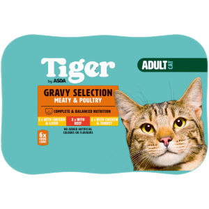 Tiger Gravy Selection Meaty & Poultry Adult Cat 6 x 400g (2.4kg)