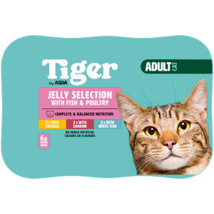 Tiger Jelly Selection with Fish & Poultry Adult Cat 6 x 400g (2.4kg)