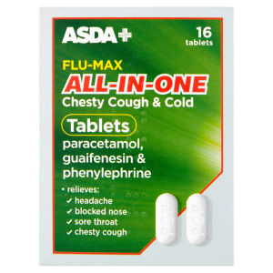 Flu-Max All-in-One Chesty Cough & Cold Tablets 16 Tablets