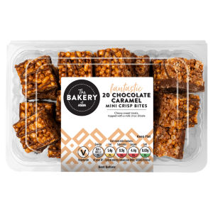 The Bakery 20 Fantastic Chocolate Caramel Mini Crisp Bites