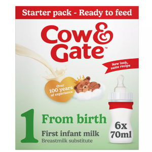 Cow & Gate First Infant Milk Formula Starter Pack From Birth 6 x 70ml