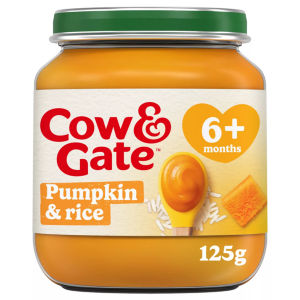 Cow & Gate Pumpkin Rice Baby Food Snack Jar 6+ Months