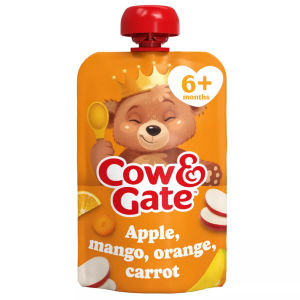 Cow & Gate Fruit Pouch Apple Mango Orange & Carrot Baby Food 6+ Months 100g