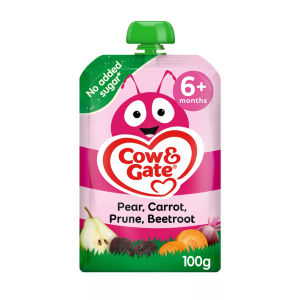 Cow & Gate Fruit Pouch Pear Carrot Prune Beetroot Baby Food 6+ Months