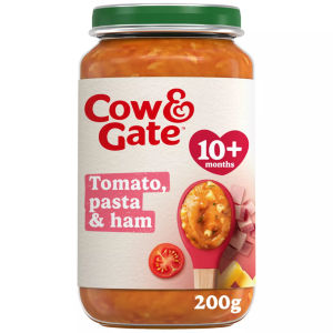 Cow & Gate Tomato Ham & Pasta Baby Food Meal Jar 10+ Months