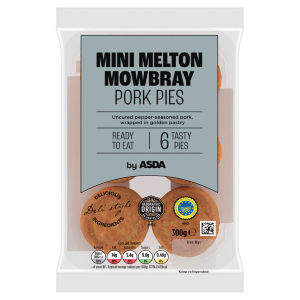6 Mini Melton Mowbray Pork Pies 300g
