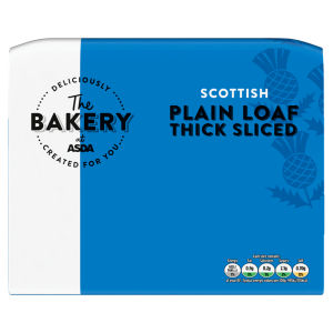 The Bakery Scottish Plain Loaf Thick Sliced 800g