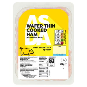 Just Essentials Wafer Thin Cooked Ham with Added Water 400g