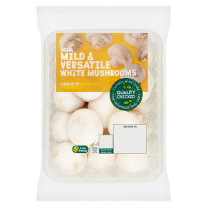 Mild & Versatile White Mushrooms 400g